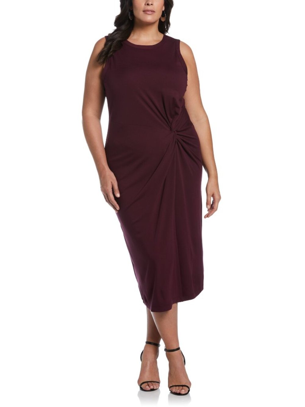 Ella by Rafaella Women's 2X Ponte Knit Twist Front MIDI Dress 60% off